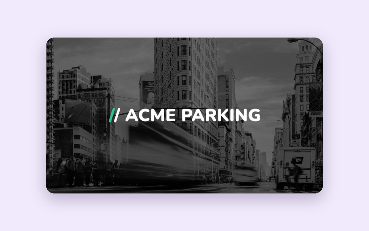 ACME Parking branded page header