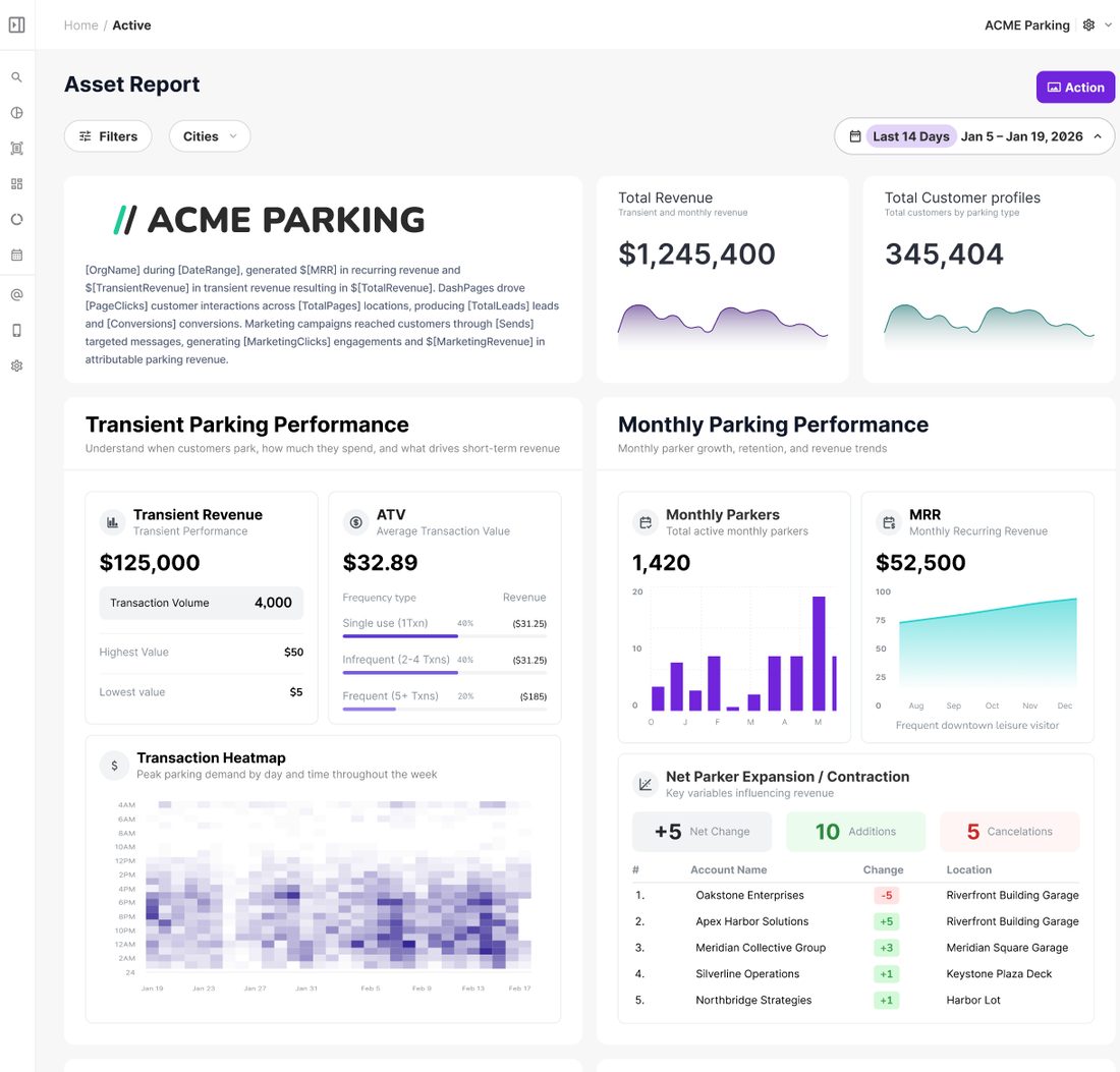 Asset Report for a demo organization